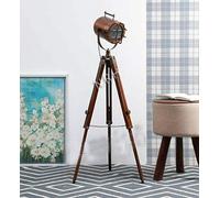 Lampadaire à trépied de designer - Marron - Pour studio ou salon