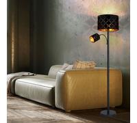 Lampadaire à Vasque Éclairage Lecture Souple or Noir Hauteur 162cm