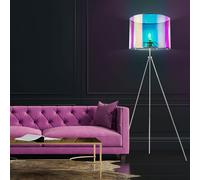 Lampadaire à Vasque Lampadaire Abat-Jour Interrupteur E27 Lampe de Salon