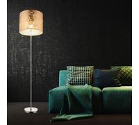 Lampadaire à Vasque Lampadaire Tissu Accumulateur Luminaire Or Lampe de Chambre