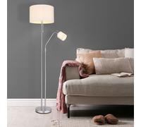 Lampadaire à Vasque Lampe de Lecture Tissu Couleur Sable Chambre 175 CM