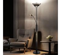 Lampadaire à Vasque Lese Verre Fumée Noir Effet de Lumière Lampadaire LED