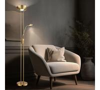 Lampadaire à Vasque Variateur Éclairage Lecture Laiton LED Lampe de