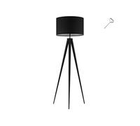 tectake® Lampadaire sur pied salon Lampe sur pied Lampe salon, Luminaire salon moderne Lampe Design scandinave industriel pour Lumière cosy salon, bureau, chambre enfants, lit, chambre - Noir