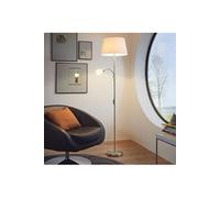 Lampadaire abat-jour liseuse Conesa H170 cm - Nickel