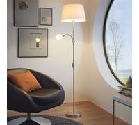 Lampadaire abat-jour liseuse Conesa H170 cm - Nickel Nickel Satiné G