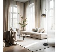 Lampadaire Accumulateur Luminaire Boule de Verre Mobile Fumée Hauteur 152 CM