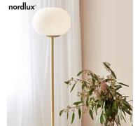 Lampadaire ALTON Métal-Verre Blanc et laiton E27 - Nordlux 2010514001