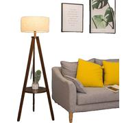 Lampadaire, ampoules LED incluses, interrupteur à poussoir, design minimaliste, B, 12 watts de lumière chaude
