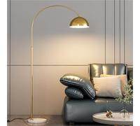 Lampadaire arc à intensité variable avec télécommande - Lampe sur pied moderne arquée pour salon - Base en marbre - Style industriel - Parfait pour la chambre à coucher et le bureau