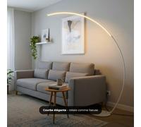 Lampadaire arc - blanc 2,2
