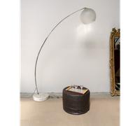 Lampadaire arc en verre et en marbre n°389
