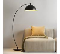 Lampadaire arc Jonera Lindby, noir, Salon / Salle à manger, Métal, Jeunes / étudiants, Lampadaire
