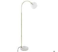 Atmosphera - Lampadaire arc Laye - blanc et doré - socle en marbre H150 cm