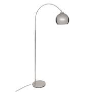 Lampadaire arc orientable, abat-jour sur pied en acier chromé - Longueur 70,5 x largeur 29 x Hauteur 177 cm