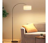 Lampadaire Arc pour Salon Lampe sur Pied Moderne avec Abat-Jour Tambour Suspendu réglable et Base en marbre Lampes de Sol de 70,9" de Hauteur sur canapé Lampe de Lecture arquée pour Chambre de