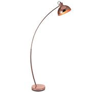 Lampadaire Arco Métal Arc Lampe De Sol Sur Pied Abat-jour Rose Doré VN-L00025-EU