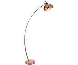 Lampadaire Arco Métal Arc Lampe De Sol Sur Pied Abat-jour Rose Doré VN-L00025-EU