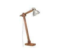 Lampadaire Argenté Bois de manguier massif E27