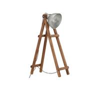 vidaXL Lampadaire Argenté E27 Bois de manguier massif Argent