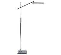 Lampadaire Argenté en Matériaux Synthétiques 144 cm à LED Bras Réglable Aquarius [EEK: E]
