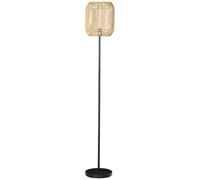 Lampadaire Aspect Cannage Style Cosy H.158 Cm Noir Beige Noir