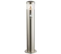 Lampadaire avec détecteur de mouvement Lampe de rue LED Lampadaire extérieur en acier inoxydable Lampe de jardin Lampe de socle, 7W, 450lm 3000K, DxH 11,8x50 cm