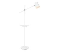 Lampadaire avec port USB, E14, max. 40W, blanc - Markslöjd - Linear
