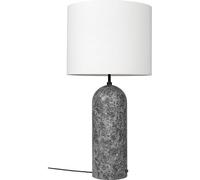 Lampadaire GUBI Gravity , Abat-jour Gris Marbre et Blanc , Abat-jour XL Bas