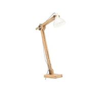Lampadaire Blanc Bois de manguier massif E27