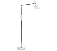 Lampadaire Blanc en Matériaux Synthétiques 169 cm à 2 LED Bras Réglable Andromed [EEK: E]