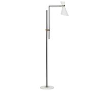 Lampadaire Blanc en Métal et Marbre 155-180 cm Ajustable à Interrupteur Melawi