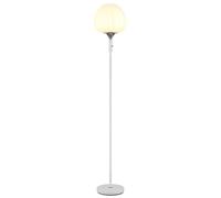 Lampadaire blanc Lampe de salon verre Lampadaire opale, design rainuré, 1x LED 9W 810Lm blanc chaud, DxH 29x165 cm