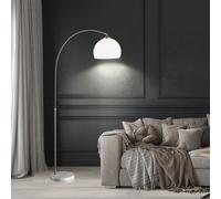 Lampadaire Bogenstandlampe Lampadaire LED Socle en Marbre Arc Lampadaire Blanc