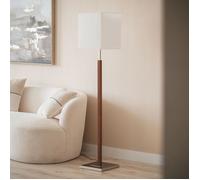 Lampadaire Bois et Métal Lizza Blanc