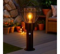 Lampadaire Borne Lumineuse Détecteur de Mouvement Inox LED Außen Hauteur 50 CM