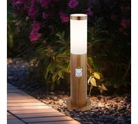 Lampadaire Borne Lumineuse Extérieur Lampe à Pied Optique Bois Balcon Détecteur