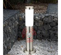 Lampadaire Borne Lumineuse Extérieure LED Inox Opale Détecteur de Mouvement H