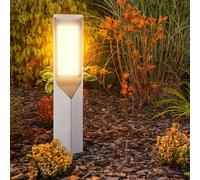 Lampadaire Borne Lumineuse Lampe D'Extérieur LED Acier Inoxydable Argent