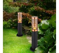 Lampadaire Borne Lumineuse Lampe Itinéraires Inox IP44 Cuivre Couleurs Fumées H