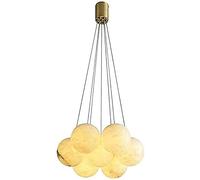 Lampadaire Boule en cuivre et marbre, Design Moderne, luminaire décoratif pour Salle à Manger, Chambre à Coucher, Couleur, 16 lumières