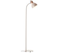 Brilliant Erena Lampadaire 1,5 m taupe en métal/bois Interrupteur à pied 1 x A60, E27, 40 W, convient pour lampe standard (non incluse)