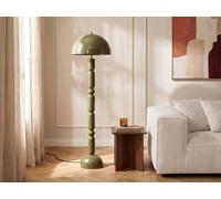 Lampadaire champignon en métal - D. 45 x H. 147 cm - Kaki brillant - ELDON