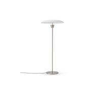 Lampadaire Chanterelle de Ø55 Nickel/ Blanc