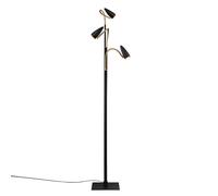 Lampadaire CicloItalia Flex F3 glass lens/3x flex brass/H 170-180cm