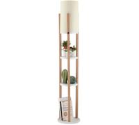 Lampadaire Circle Nora blanc et beige