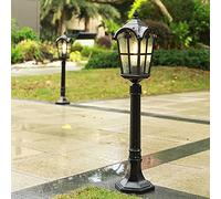Lampadaire classique noir vintage E27 Éclairage extérieur parfait pour jardins et terrasses Design résidentiel rustique Idéal pour les espaces extérieurs