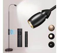 Lampadaire, Col de Cygne Flexible 360° Liseuse LED sur Pied avec Spot Zoomable, Lampe Salon et Télécommande 2700K-6500K Dimmable pour Chambre D'enfant, Bureau, Coin Lampe de Chevet, 183cm Noir
