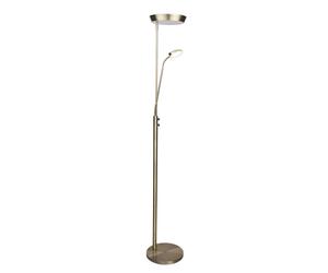 Lampadaire Combiné Vegas avec Variateur D'intensité, Laiton Antique