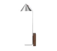 Lampadaire Conique Kristina Dam Studio en Aluminium Brossé et Noyer